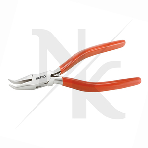 Custom Logo Jewelry Tools Bent Chain <b>Nose</b> <b>Long</b> Handle Pliers 160mm Jewelry Making Tools Stainless Steel Curved <b>Nose</b> Pliers - Product Image 3