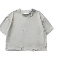 Nouveau T-shirt Homme Oversize Vintage Délavé Effet Minéral et Acide, Coupe Boxy, Personnalisable, Effet Usé