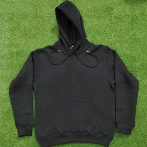 Sweat à capuche basique pour homme en molleton de coton avec poche kangourou, capuche réglable, style décontracté streetwear, idéal pour le quotidien - Product Image 1