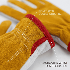 Guantes de Conducción de Cuero de Vaca de Alta Calidad, Resistentes al Calor y a las Chispas, Protección para Manos, Guantes de Jardinería - Product Image 2
