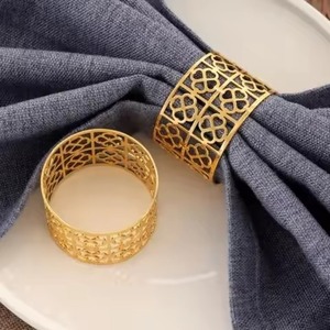 Luxury <b>Table</b> Styling Metal Napkin Ring for Banquet Decor Wedding and Party Arrangement - Product Image 3