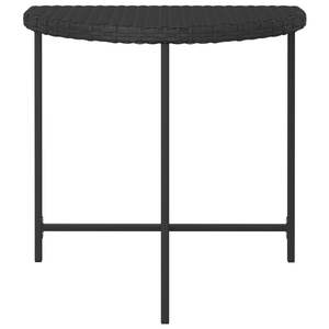 Tavolo da Giardino in Polyrattan Nero di Media Resistenza, Arredamento da Esterno Durevole - Product Image 4