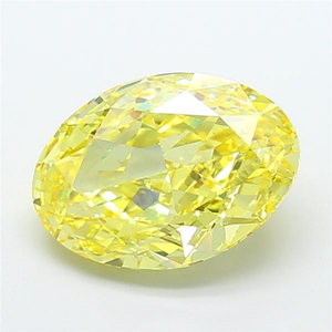 เพชรพลอยสังเคราะห์สีเหลืองเข้มทรงรีเจียระไนแบบแฟนซี คุณภาพเยี่ยม เหมาะสำหรับเครื่องประดับหรูหรา ได้รับการรับรองมาตรฐาน CVD - Product Image 2