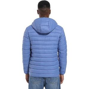 Veste d'hiver matelassée pour homme de couleur bleu vif, à manches longues, col à capuche, imperméable, en tissu nylon matelassé - Product Image 3