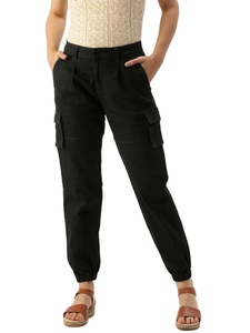Nouvelle Arrivée Pantalon Décontracté Femme Taille Haute Anti-Plis Élastique 100% Coton Respirant Écologique pour l'Été - Product Image 2