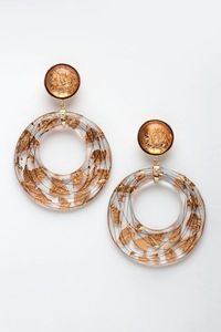 Boucles d'oreilles classiques en résine à clipser pour femmes, faites à la main, H a CRAFT - Product Image 2