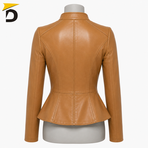 Chaqueta de Piel de Oveja para Mujer, Personalizada, de Alta Calidad, 2026, con Relleno de Algodón Teñido, Ecológica - Product Image 4