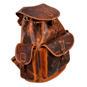 Sac à dos en cuir véritable de haute qualité, multi-usages, pour ordinateur portable, voyage, école, bureau, affaires - Product Image 3