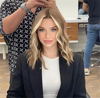 Perruque HD Lace Glueless 100% Cheveux Humains Vierges, Ondulée avec Mèches, Perruque Frontale 4x4, avec Baby Hair Pré-Pluckée et Personnalisable