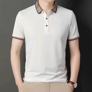 Polo pour homme 100 % coton de haute qualité, respirant, grande taille, motif uni, technique, décontracté, vente en gros - Product Image 5
