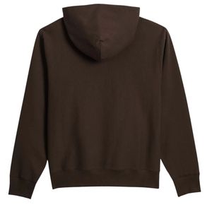 Sweat-shirt à capuche en molleton coupe décontractée couleur marron chocolat, en mélange de coton doux, pull à capuche décontracté, chaud, unisexe, streetwear - Product Image 2
