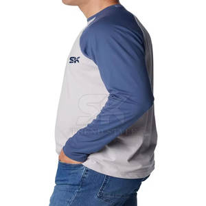 T-shirts élégants à coupe ajustée et manches raglan, unis, pour usage extérieur, fabriqués au Pakistan. - Product Image 4