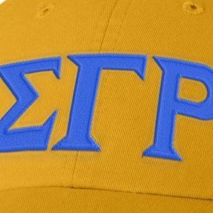 Gorra Premium Pastel con Letras Sigma Gamma Rho, Bordada en Dorado, para Mujer, Ajustable, Casual, Universitaria, Personalizada, Sororidad Griega - Product Image 6