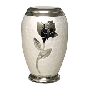 Premium Modern Brass Cremation Urns Pearl White Adult Ashes urn Size Factory Supply Customizable Funeral Cremation Urns - Product Image 5