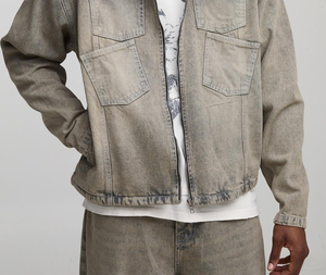 Vestes en jean tendance et très vendues pour hommes, dernier design, prix bas et bonne qualité, services OEM - Product Image 4