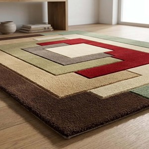 Contemporary Abstract Geometric Woolen Carpet Modern Hand Tufted Multicolor Area Rug Luxury Living Room Bedroom Floor Decoration - Product Image 4