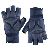 Gants demi-doigts unisexes en cuir antidérapants, respirants et légers avec logo personnalisé SAAR INDUSTRIES pour le cyclisme et le fitness