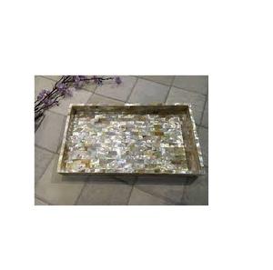 Plateau rectangulaire en nacre pour la maison, l'hôtel, le restaurant, le petit-déjeuner, le rangement, le service, design moderne - Product Image 1