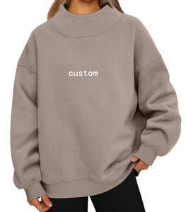 Sudadera con Capucha Personalizada de Alta Calidad para Mujer, Sudadera con Capucha de Cuello Alto para Mujer, Sudadera Extra Grande para Mujer - Product Image 4