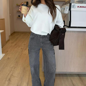 Jeans de Mujer Estilo Western Vintage con Bordado de Plumas, Pantalones Acampanados Elegantes y Casuales, Pantalones Largos de Cintura Media, Pantalones Elásticos - Product Image 5