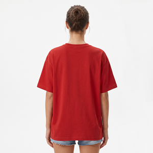 T-shirt en coton pour femme, col rond, personnalisable avec logo imprimé, couleurs personnalisées, tissu respirant pour l'été, vente en gros - Product Image 5