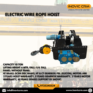 รอกโซ่ไฟฟ้าใหม่ 10 ตัน ยกได้ 6 เมตร |   มอเตอร์ ABB |   กล่องเกียร์เอเลคอน |   ดิสก์เบรก DCEM |   รอกยกของหนักสำหรับเครน EOT |   รีโมท - Product Image 3