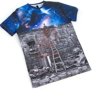 T-shirt de sublimation confortable et écologique pour homme, marque privée, 100 % coton, coupe ample, imprimé, respirant - Product Image 3