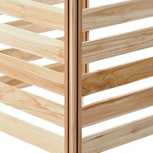 Valla de privacidad de madera de 38 pulgadas de ancho x 36 pulgadas de largo, pantalla de 3 paneles con listones para aire acondicionado, recinto para equipos de piscina, portones de celosía metálica - Product Image 2