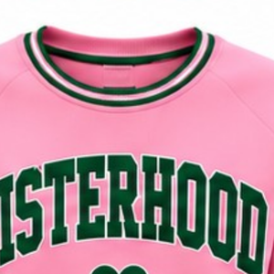 Sudadera Rosa con Diseño de Corazón de Hermandad para Mujer, Cuello Redondo Informal, Tejido de Punto, Manga Larga, Gráfico Personalizado, Moda Femenina - Product Image 5