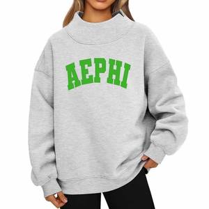 Alfa Personalizado |   Delta |   Hermandad |   Sudadera de gimnasio con cuello alto estilo retro para club de fitness, jersey de animadora escolar, ropa de boutique - Product Image 1