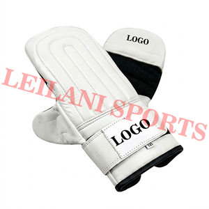 Gants de boxe, de frappe et de MMA en cuir PU, avec logo personnalisé, pour entraînement de kick-boxing, anti-humidité, à doigts complets et fermeture auto-agrippante - Product Image 3