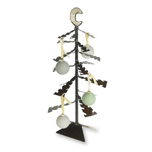 Designer Metal Christmas <b>Tree</b> Ornament Stand Perfect for Table Decor Festive Home Styling and Holiday Display From India - Product Image 1