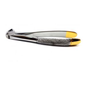 Forceps d'extraction dentaire supérieur antérieur TC, pointe en carbure de tungstène, poignée dorée, pinces chirurgicales pour dents, OEM personnalisé - Product Image 2