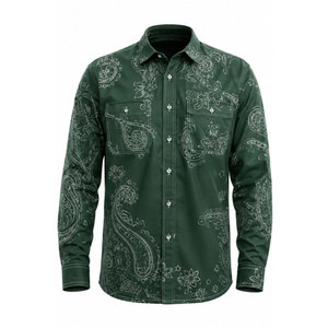 FRC0916BRed Flame Resistant Work <b>Shirt</b> Printed Plaid Pearl Snap - Flame Resistant for Industrial Work <b>Shirt</b> - Product Image 2