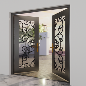 Solutions personnalisées de portes en fer avec photos de modèles de portes principales pour les entrées de maisons, les fenêtres et les systèmes de portes intérieures et extérieures. - Product Image 4