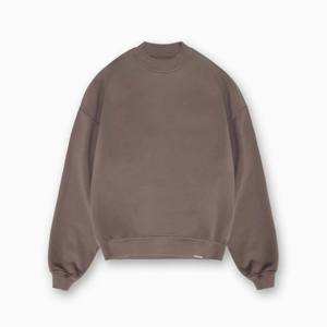 เสื้อสเวตเชิ้ตโอเวอร์ไซส์ผ้าคอตตอนหนานุ่มแบบขายส่ง พร้อมปลายแขนเสื้อแบบเรียบและแบบริบ สำหรับตลาดสหรัฐอเมริกา - Product Image 3