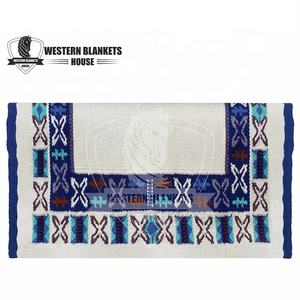 Almohadilla de sillín de caballo de espectáculo occidental personalizable de alta calidad, manta de lana de diseño de Nueva Zelanda, fieltro de piel de polialgodón - Product Image 5