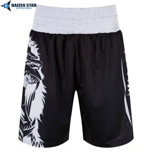 OEM Boxing Shorts Men Polyester Mesh Quick Dry Training Shorts Athletic Fitness Apparel Custom Print - Product Image 3