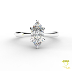 Marquise Cut Moissanite Diamond Engagement <b>Ring</b> Rose Gold <b>Solitaire</b> Promise <b>Ring</b> For Women Fine Jewelry Gift - Product Image 2