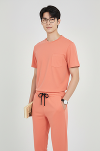 Conjunto Médico Moderno Unisex con Parte Superior de Manga Corta y Pantalones Jogger de Spandex/Algodón, Uniforme Sanitario para Enfermeras y Doctores - Product Image 4