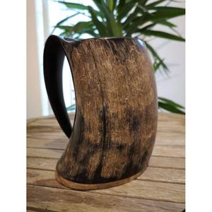 High Selling Viking Real Ox Horn Mug Eco-Friendly Durable Lightweight American Style Camping Use Bamboo Lid Unique Customized - Product Image 4