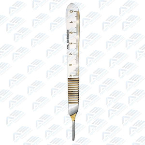 Manche de scalpel avec lame chirurgicale en acier inoxydable et règle en pouces pour la chirurgie, l'artisanat, la modélisation, la biologie et les laboratoires - Product Image 2