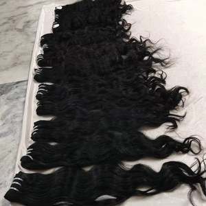 Cabello crudo natural sin procesar 100%. El mejor cabello humano tejido. Cabello tejido hecho a mano de 8 hilos de la India. - Product Image 5