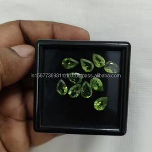 Meilleures ventes de pierres précieuses de qualité fine en gros pierre de péridot coupe de poire pour boucles d'oreilles et bijoux but pierre précieuse de péridot vert - Product Image 5