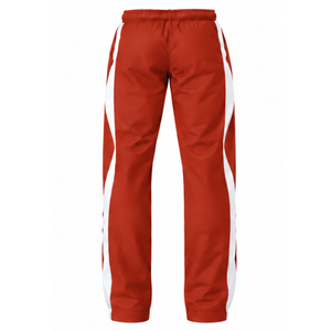 Conjunto Deportivo con Capucha Rojo Escarlata y Blanco, Chaqueta con Cierre Completo y Pantalones a Juego, Uniforme Deportivo de Dos Piezas Personalizado para Equipos de Entrenamiento - Product Image 5
