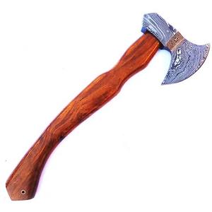 NM- High Quality Damascus Steel Tomahawks <b>Axe</b> Head Multi-Purpose Use with Ash <b>Wood</b> Handles Popular Design for Camping - Product Image 1