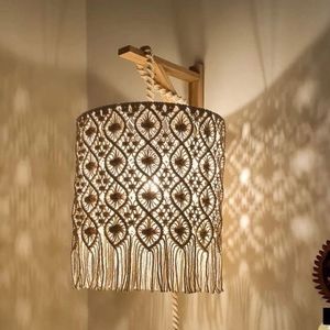 Meilleures ventes : Abat-jour suspendus et cadres de lampes artisanaux traditionnels en jute et jonc de mer, écologiques et minimalistes, pour la décoration intérieure, de BD - Product Image 3