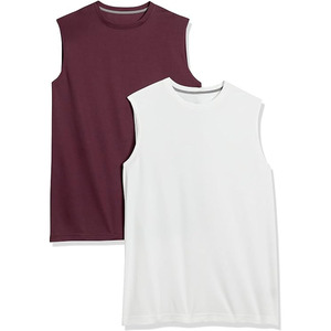 Mens <b>Sports</b> <b>Tank</b> <b>Tops</b> Wholesale Custom Sleeveless Breathable Gym Fitness Running Workout Wear Polyester/Cotton Crew Neck Solid - Product Image 2