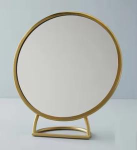 Espejo de Mesa de Metal Pulido, Espejo de Maquillaje con Soporte para Tocador, Espejo para Baño - Product Image 3