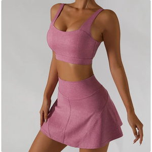 Vêtements de sport personnalisés à séchage rapide et respirants, jupes de tennis, vêtements de course, vêtements de sport pour femmes, manches courtes, 100% polyester SPORTS - Product Image 4
